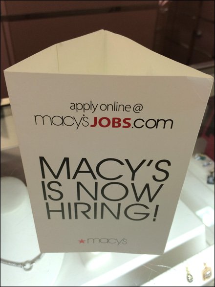 Macy's Hiring Triangular Standup 1