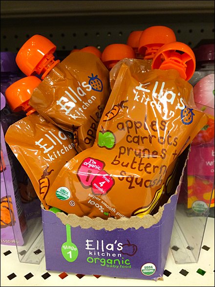 Shelf-Edge Pouch Slouch in Retail Merchandising