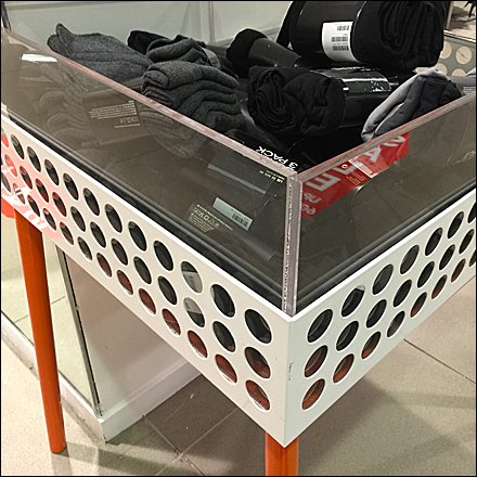 Perforated Base Bulk Bin Table Closeup