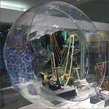 Bell Jar Museum Sphere Jewelry Display
