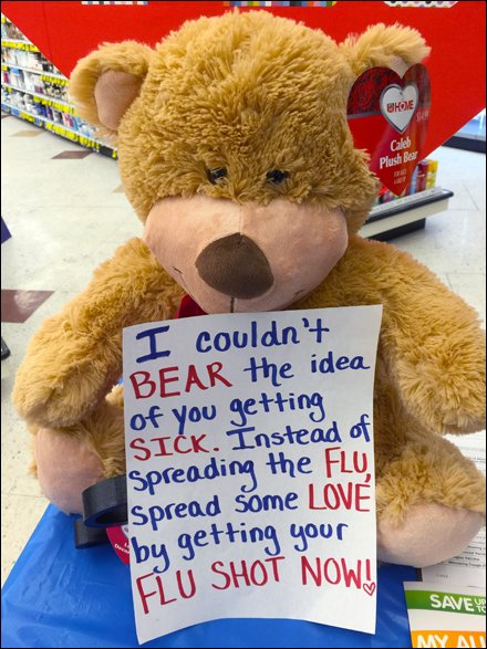 Flu Bear Display Message