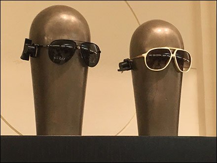 Ray Ban Alien Headforms on Display