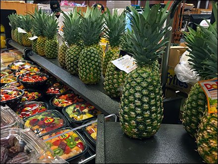 Decorative Pineapple Cooler Staging Adds Color
