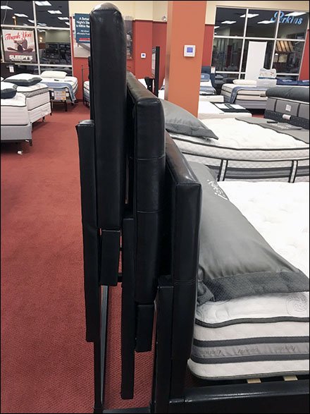 Sleepys Stacked Headboards In-Store Merchandising