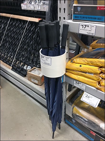 Large-Diameter PVC Ring As Umbrella Quiver