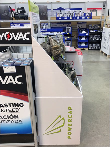 Lowes PowerCap Lighted Beanie Display
