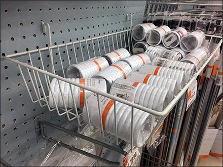 GridWall Open Wire Basket On Pegboard