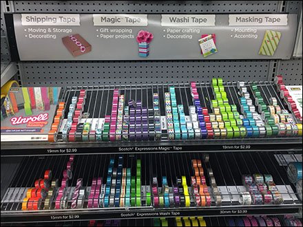 Scotch Expressions Tape Color-Coded Gravity Feed