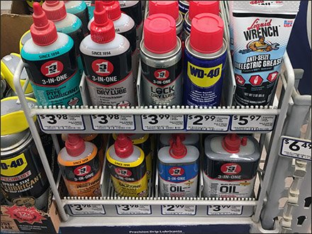 3-in-1 Precision Lubricants Dsplay Rack 2