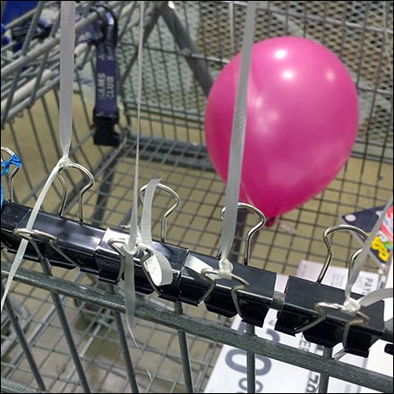 Binder-Clip Balloon Anchor Merchandising