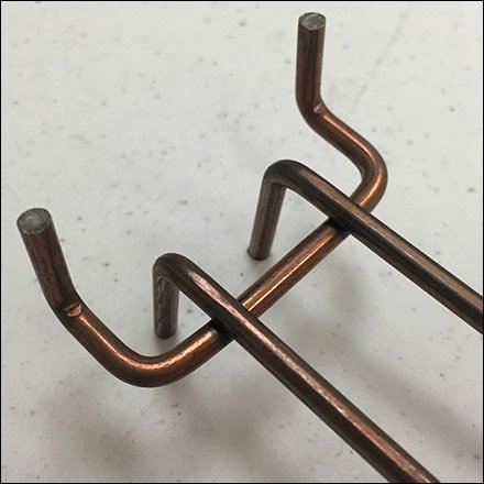 Copper Loop Hook For Slatwall and Pegboard 