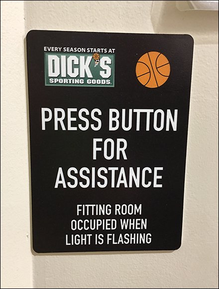 Press For Assistance Call Button