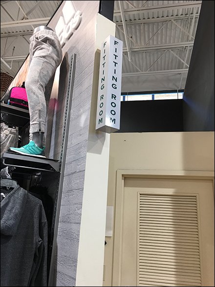 Dicks Sporting Goods Fitting Room Sign