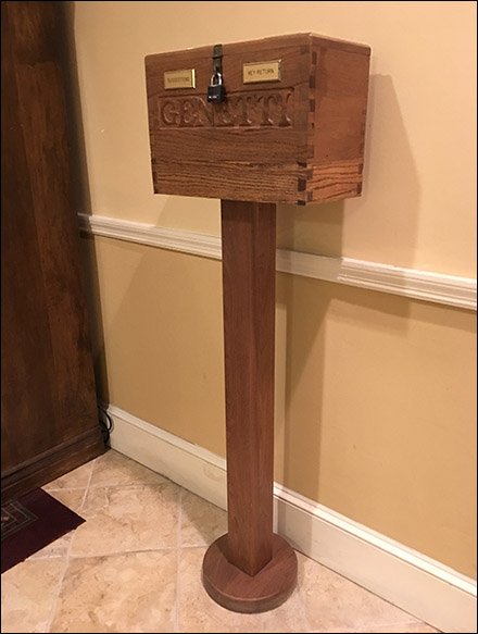 Ballot Box - Hand-Carved Key Return and Suggestion Box