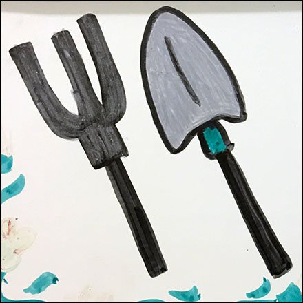 Hand-Lettered Category Definition In Garden Tools