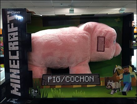 Pixelated Plush Minecraft Merchandising