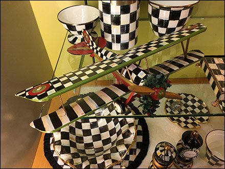 Neiman Marcus Checkered Biplane Tableware 2
