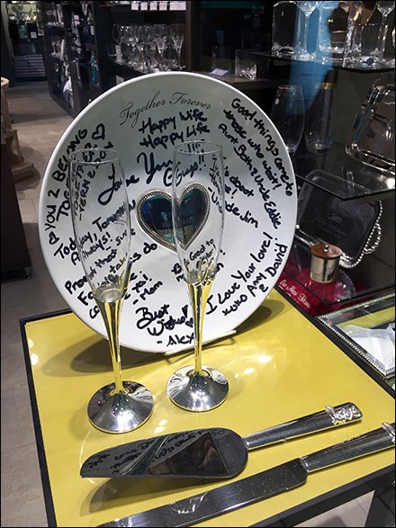 Hand-Signed Tableware As Visual Prop