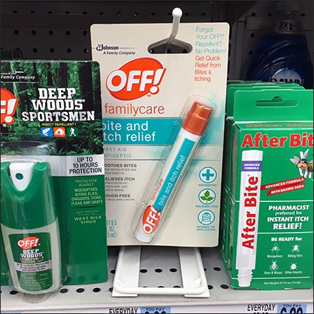 Off On-Shelf Carded Merchandise Display Hook Stand
