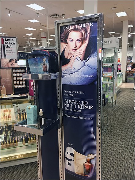 Estee Lauder Minimalist Night Repair Serum Beauty Mask Display