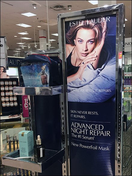 Estee Lauder Minimalist Night Repair Serum Beauty Mask Display