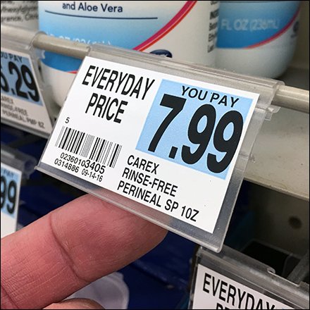 Flip-Front Label Holder For Shelf Edge Feature