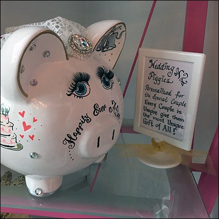 Hand Personalized Wedding Piggies Hand-lettered Sign Feature