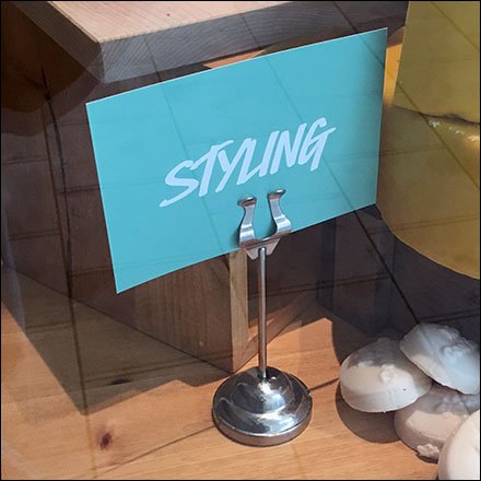 Lyre Table-Top Sign Clip Stand