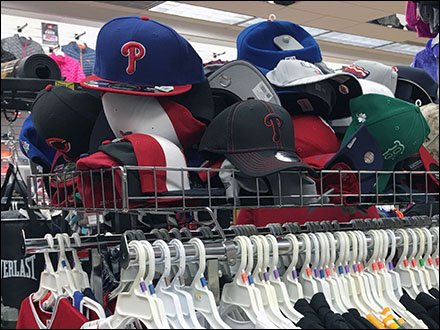 Rack-Top Rectangular Bin for Baseball Caps