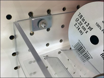 Riveted Pin-Up Hook For Acrylic Tray