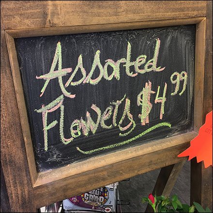 Floral Chalkboard A-Frame Display