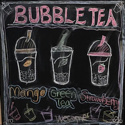 Bubble Tea A-Frame Easel Chalkboard Sign