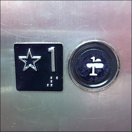No First Floor, Elevator Button Strikethrough
