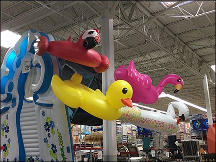 Swim Inflatables Fly Via Fishing Line