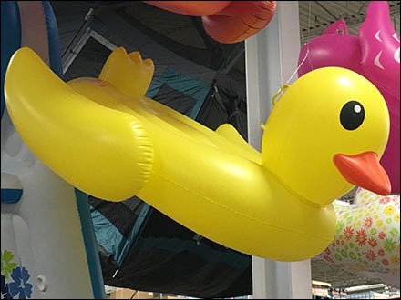 Swim Inflatables Fly Via Fishing Line