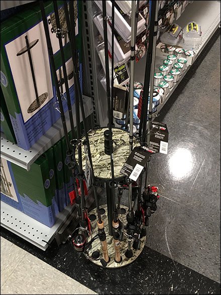 Freestanding Fishing Pole Rack in Camo Color