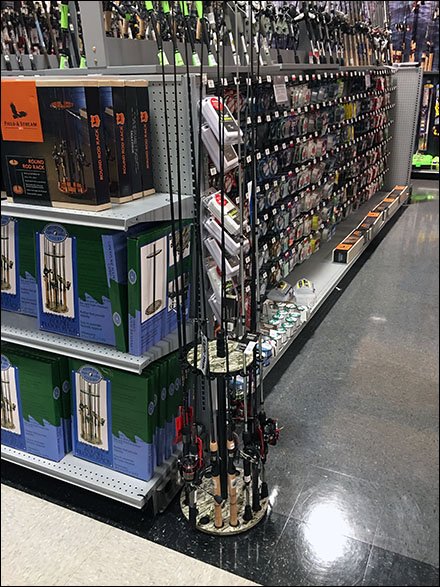 Freestanding Fishing Pole Rack in Camo Color
