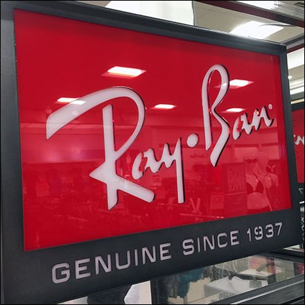 Ray Ban Branded Sunglass Tower In Red