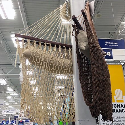 Rope Hammock Retail Employs Support Columns