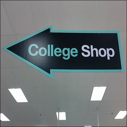 Back-to-School College Shop Sign Feature
