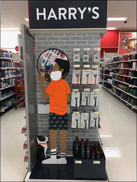 Harry's Razor Endcap Goes All Out