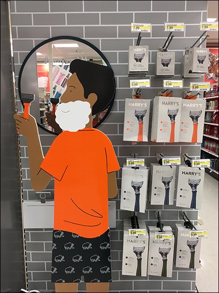Harry's Razor Endcap Goes All Out