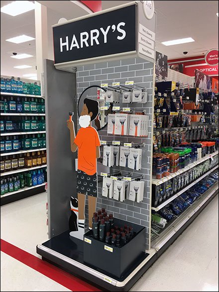 Harry's Razor Endcap Goes All Out