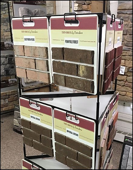 Owensboro Stone Triangular Tower Sample Rack