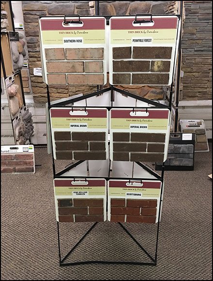 Owensboro Stone Triangular Tower Sample Rack