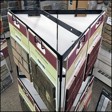 Owensboro Stone Triangular Tower Sample Rack