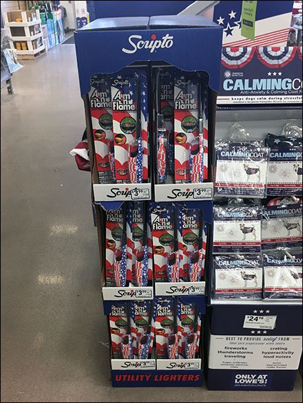 Scripto Patriotic Limited Edition Lighter Display