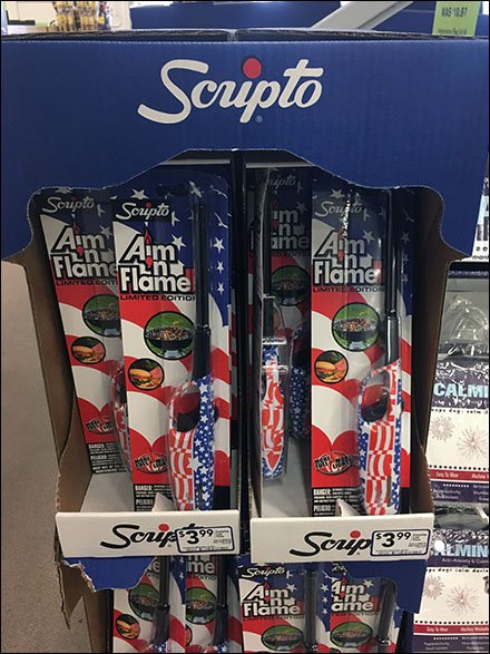 Scripto Patriotic Limited Edition Lighter Display