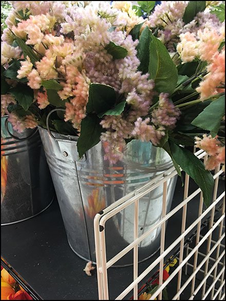 Fall Floral Galvanized Bucket Merchandising