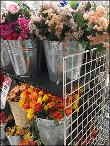 Fall Floral Galvanized Bucket Merchandising